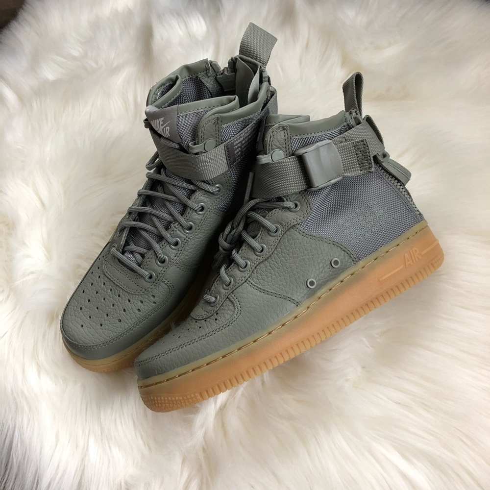 Brand New Nike Air Force 1 SF Mid Olive + Gum - Picture 7 of 8